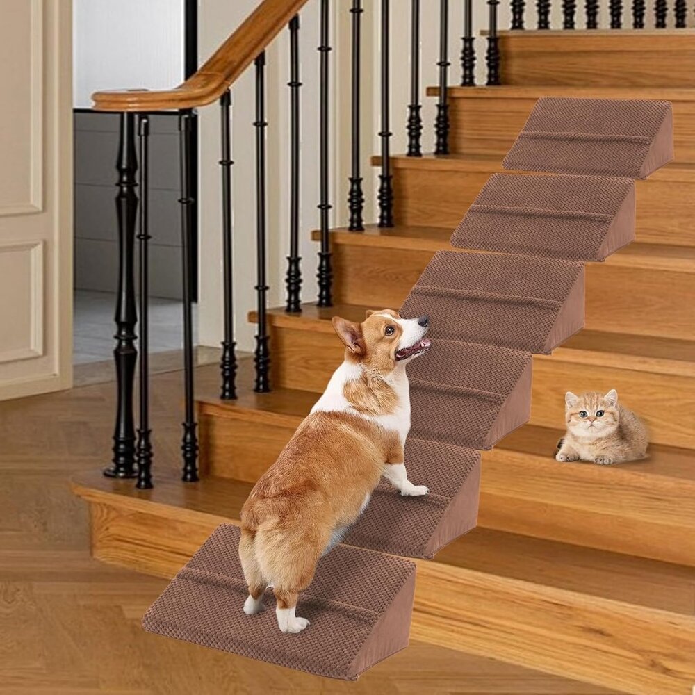 Upgrade Non-Slip Dog Ramps/Stairs for Staircase 6 Pack